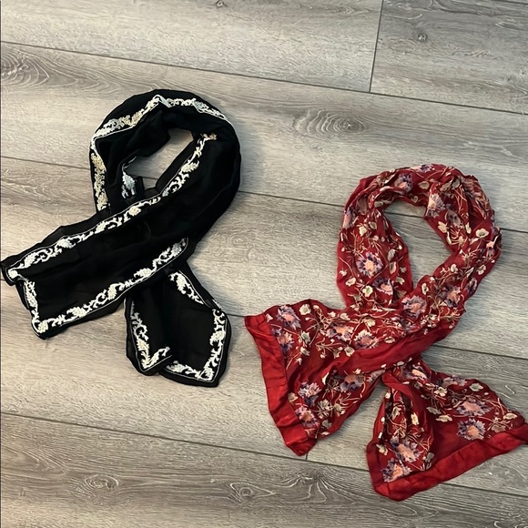 Vintage April Cornell scarves x2 bundle lot - Picture 2 of 5